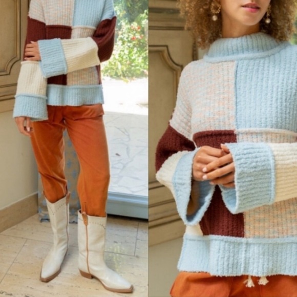 Last One POL Ultra Soft Mock Neck Sweater | Comfort Knit - Picture 3 of 4